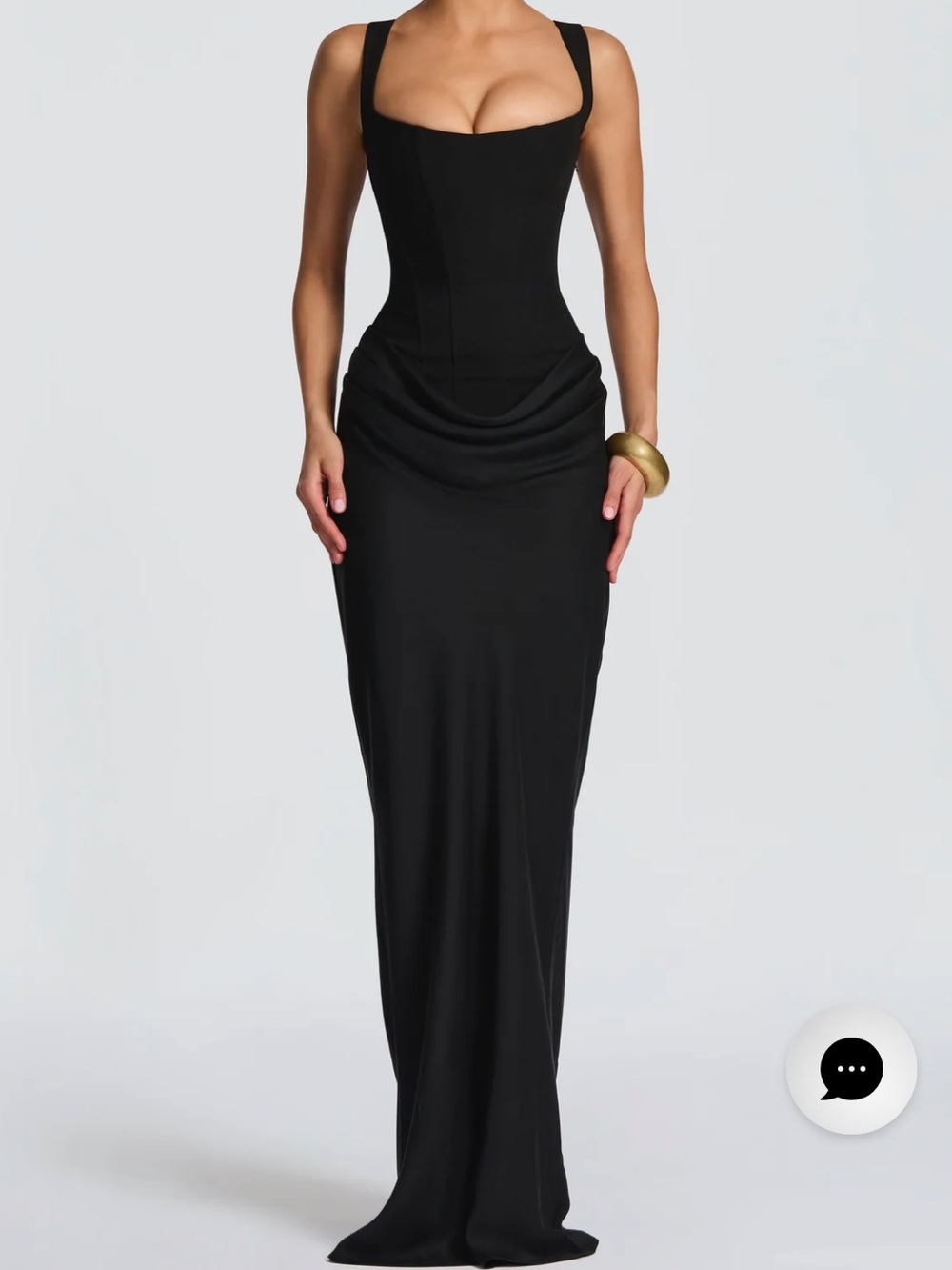 BABY BOO CORNELIA MAXI CORSET DRESS - BLACK